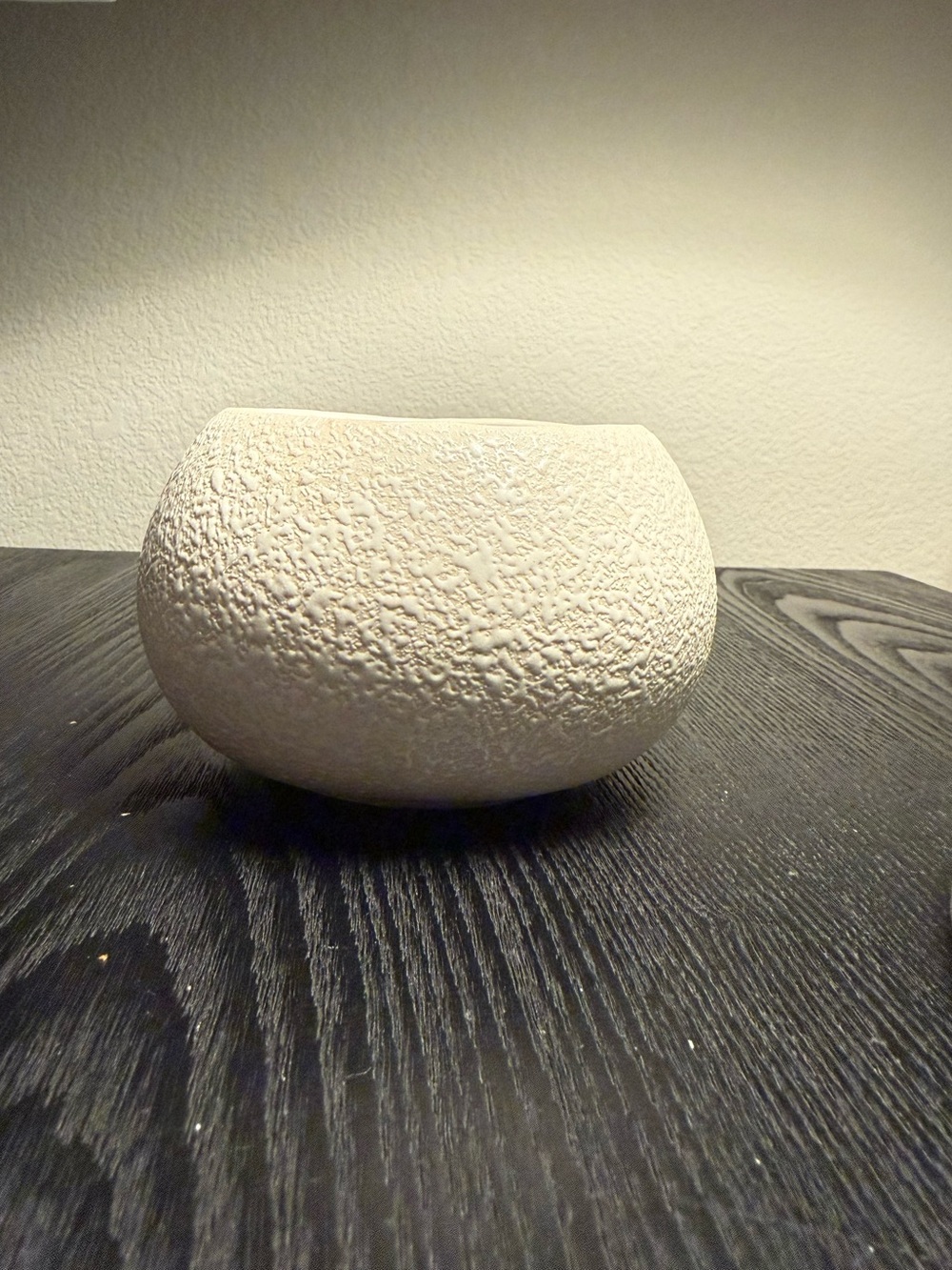 VTG California Originals Stucco Textured Ceramic Planter Bowl Cream Mid-Century